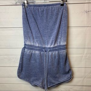 Forever 21 Blue Romper tube top shorts size S